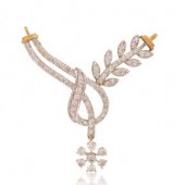 Beautifully Crafted Diamond Necklace & Matching Earrings in 18K Yellow Gold with Certified Diamonds - TM0513P